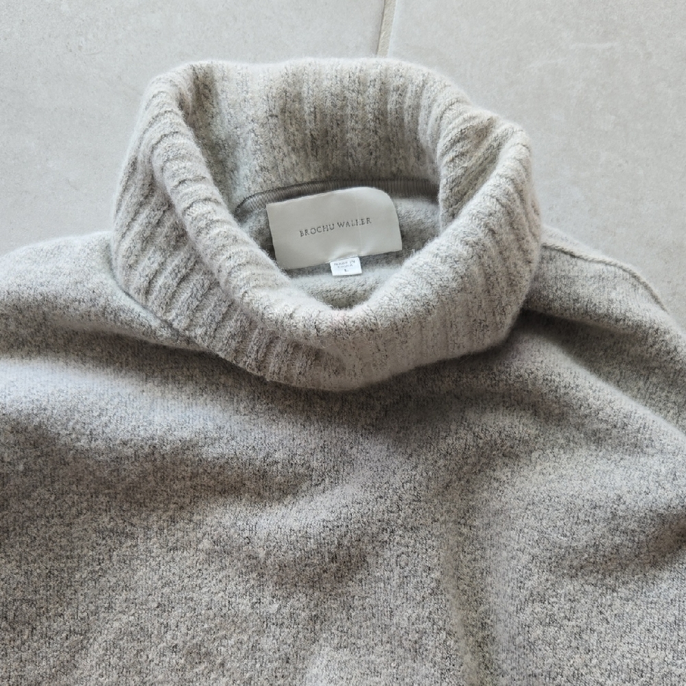 Brochu Walker Light Gray Turtleneck Sweater